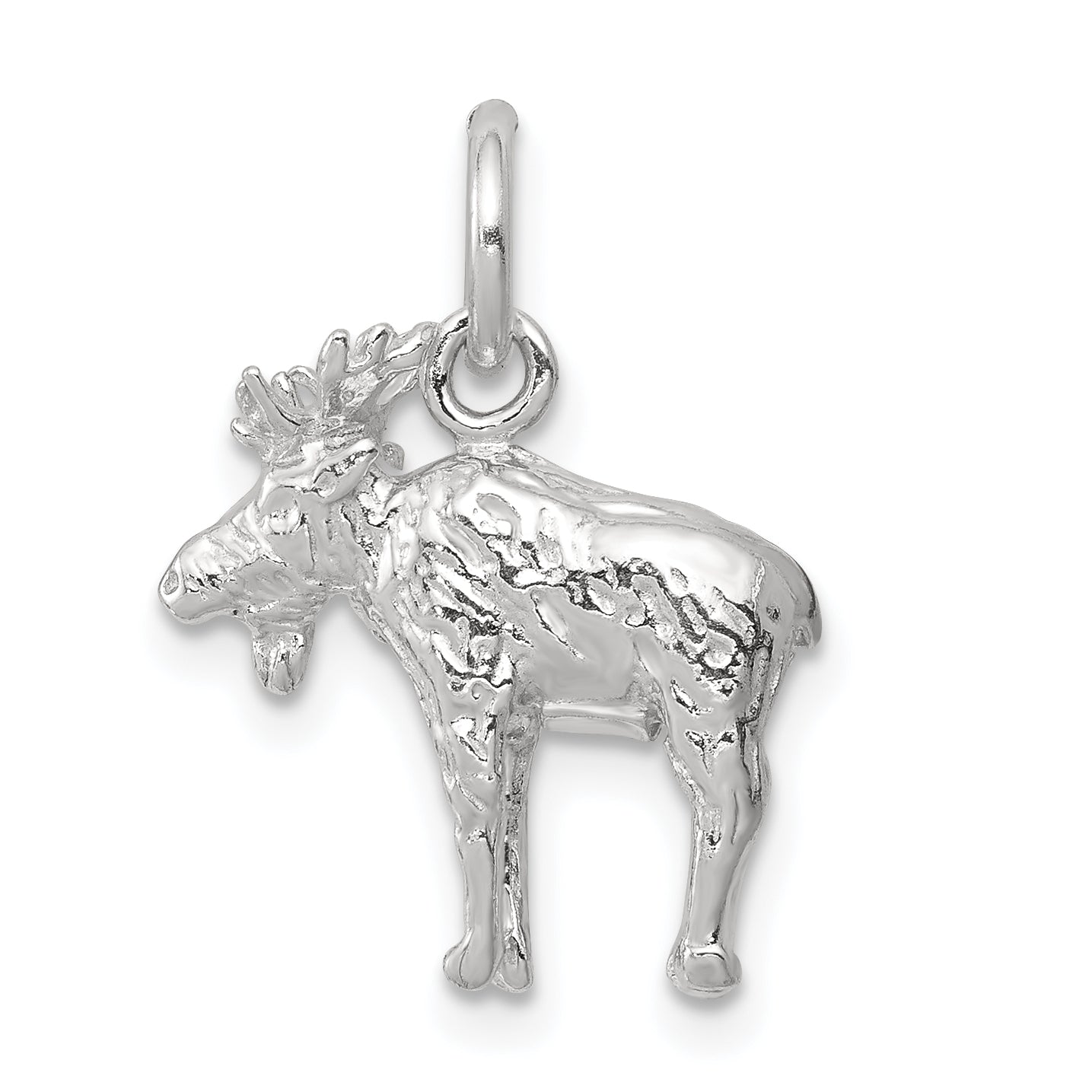 Sterling Silver 3-D Moose Charm Main image