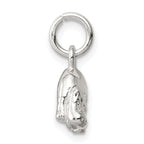 Sterling Silver 925 Polished Hippo Charm with Anti-Tarnish Finish