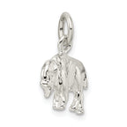 Sterling Silver 3D Buffalo Charm with Polished Anti-Tarnish Finish