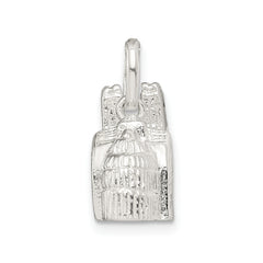 Sterling Silver 3D Westminster Abbey Charm Polished Finish