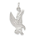 Sterling Silver 925 Eagle Charm with Anti-Tarnish Finish for Men