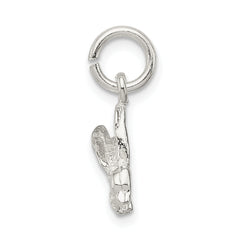 Sterling Silver Hummingbird Charm with Polished Finish and Anti-Tarnish Coating