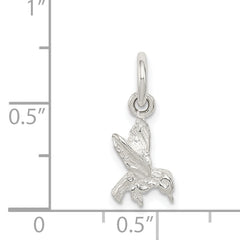 Sterling Silver Hummingbird Charm with Polished Finish and Anti-Tarnish Coating