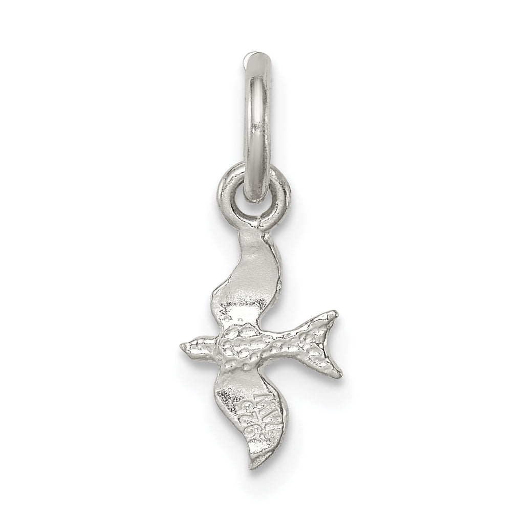 Sterling Silver 925 Bird Charm with Anti-Tarnish Coating Solid, Casted Design