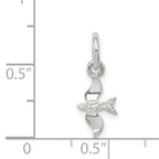 Sterling Silver 925 Bird Charm with Anti-Tarnish Coating Solid, Casted Design