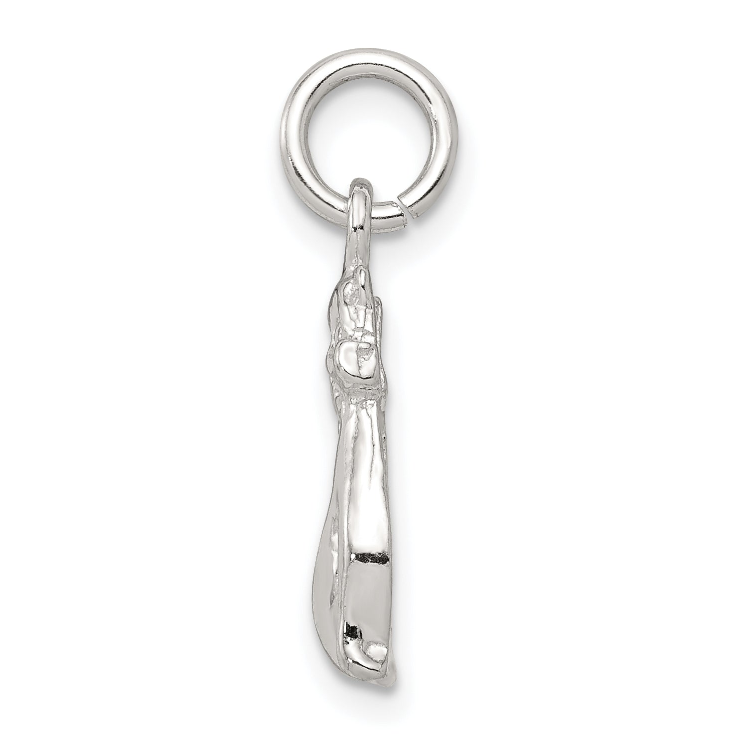 Sterling Silver 925 Cat Charm with Anti-Tarnish Solid Design Secondary image