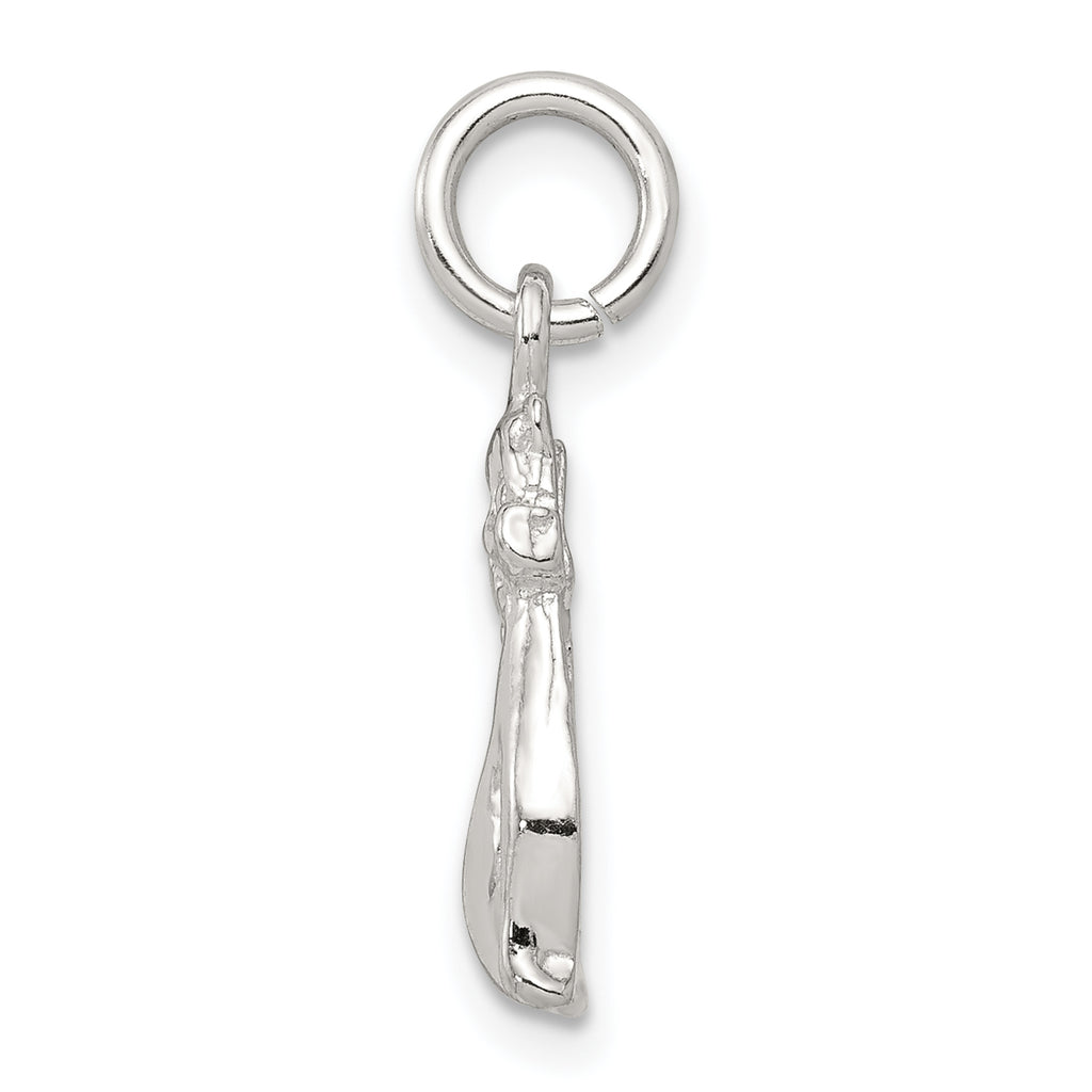 Sterling Silver 925 Cat Charm with Anti-Tarnish Solid Design