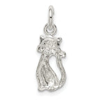 Sterling Silver 925 Cat Charm with Anti-Tarnish Solid Design