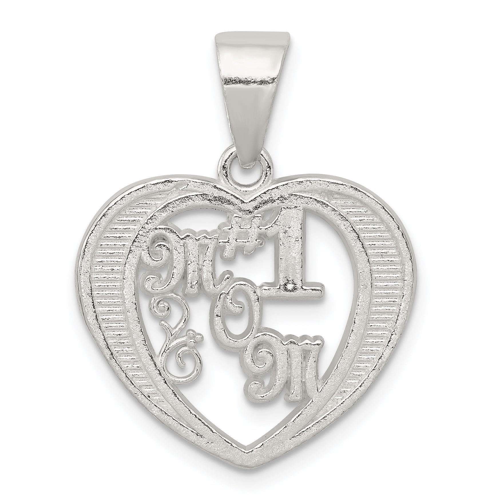 Sterling Silver # 1 Mom Charm Main image