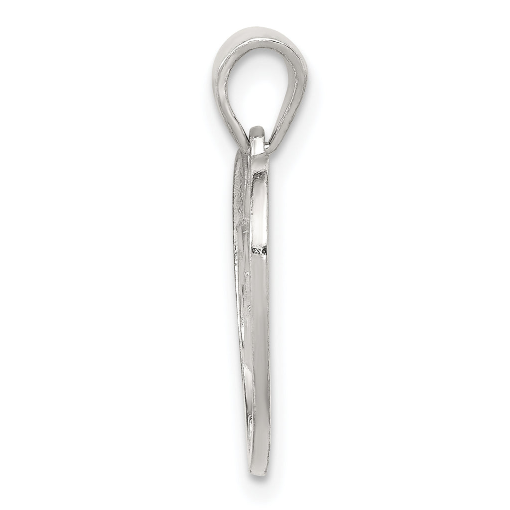 Sterling Silver 925 Mama Heart Charm with Polished Anti-Tarnish Finish
