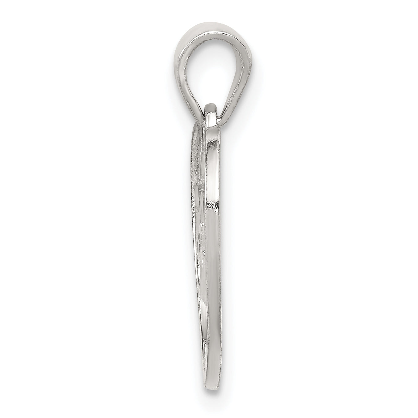 Sterling Silver 925 Mama Heart Charm with Polished Anti-Tarnish Finish