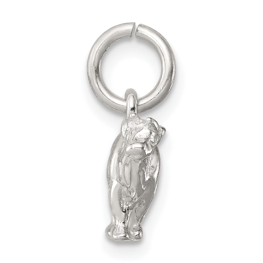 Sterling Silver 3D Cow Charm with Polished Anti-Tarnish Finish