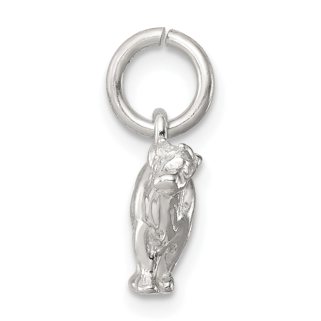 Sterling Silver 3D Cow Charm with Polished Anti-Tarnish Finish