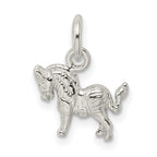 Sophia Jewelers 925 Sterling Silver 3D Horse Charm with Polished Finish and Anti-Tarnish Coating