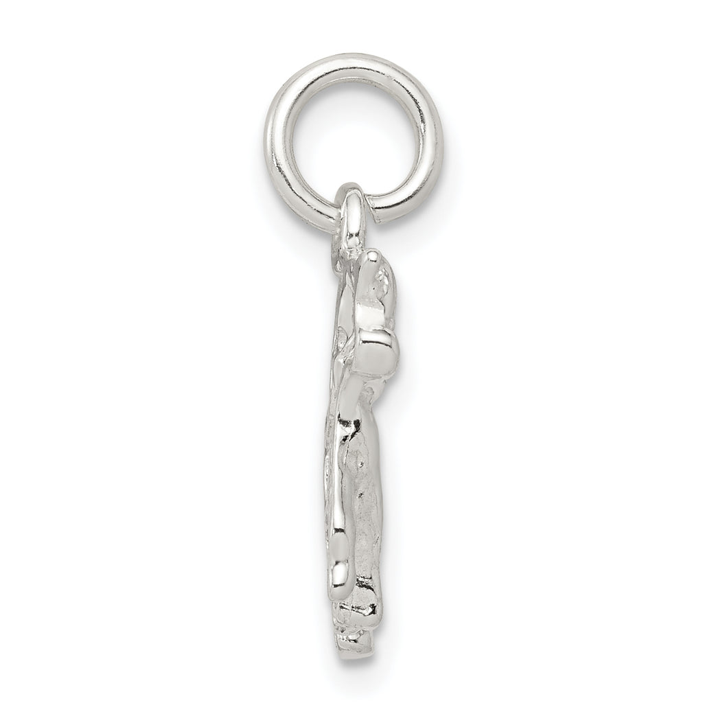 925 Sterling Silver Cat Charm with Anti-Tarnish Solid Cast Design