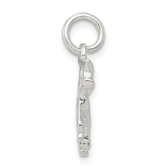 925 Sterling Silver Cat Charm with Anti-Tarnish Solid Cast Design