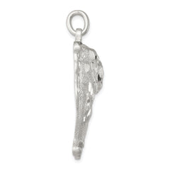 Sterling Silver 925 Bulldog Charm with Anti-Tarnish Solid Cast Design for Men
