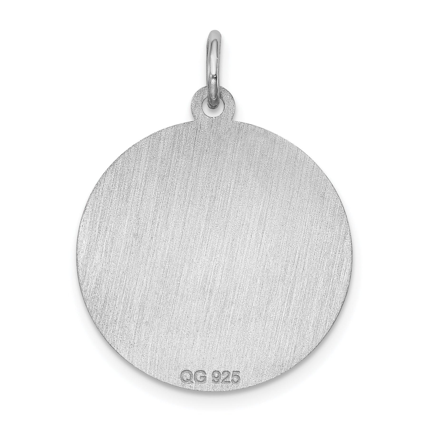 Sterling Silver Rhodium-Plated Airedale Charm with Laser Design Engravable