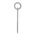 Sterling Silver Rhodium-Plated Boxer Charm with Engravable Back