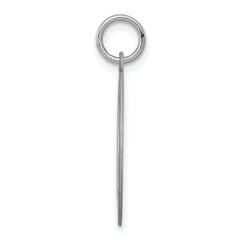 Sterling Silver Rhodium-Plated Boxer Charm with Engravable Back