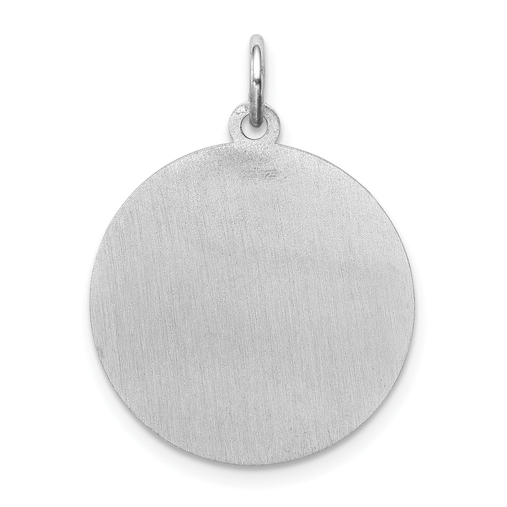 Sterling Silver Rhodium-Plated Boxer Charm with Engravable Back