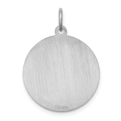 925 Sterling Silver Brittany Spaniel Charm with Rhodium Plating, Engravable