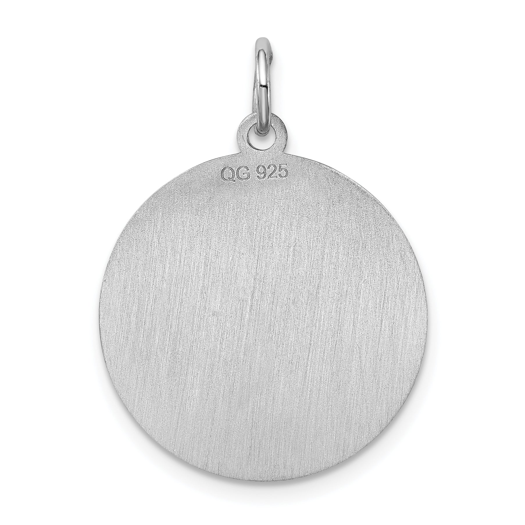Sterling Silver 925 Cairn Terrier Charm with Rhodium-Plating and Engravable Back
