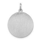Sterling Silver 925 Cairn Terrier Charm with Rhodium-Plating and Engravable Back