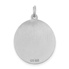 Sterling Silver Rhodium-Plated Collie Charm with Laser Detail Engravable