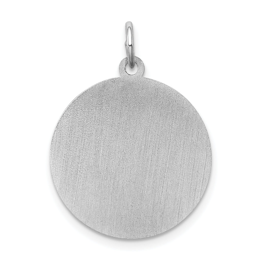 Sterling Silver 925 Rhodium-Plated Dalmatian Charm with Engravable Back