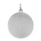 Sterling Silver 925 Rhodium-Plated Dalmatian Charm with Engravable Back