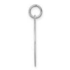 Sterling Silver 925 Doberman Pinscher Disc Charm, Rhodium-Plated, Engravable Sophisticated Design