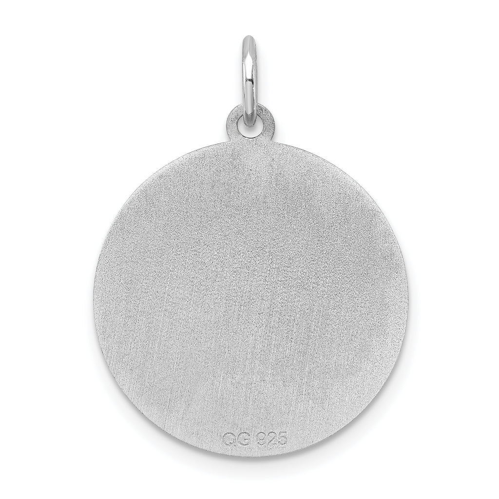 Sterling Silver 925 Rhodium-Plated Engravable English Setter Charm