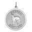 Sterling Silver Rhodium-plated German Shepherd Disc Charm