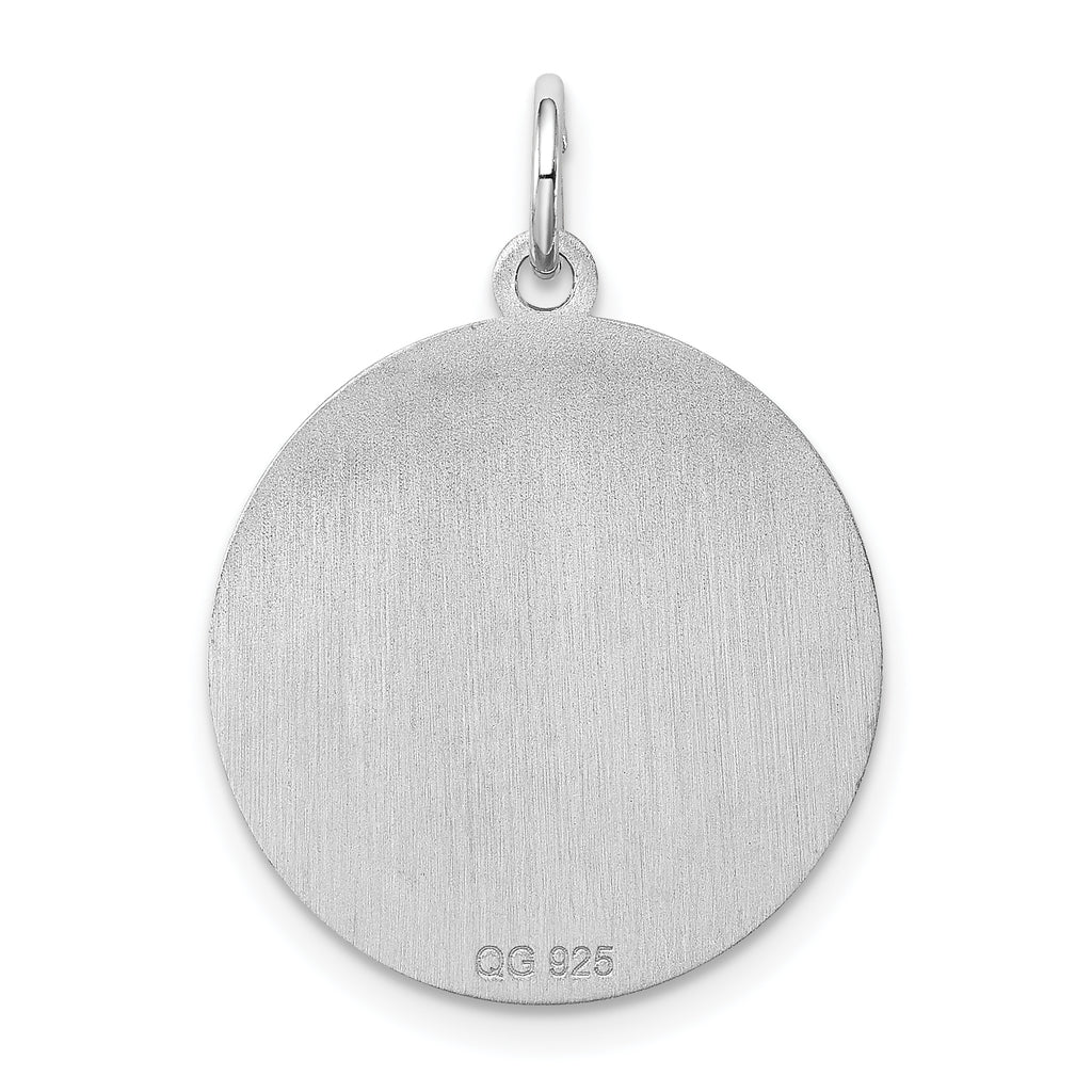 Sterling Silver Rhodium-Plated German Shorthaired Pointer Charm, Engravable, Laser Design