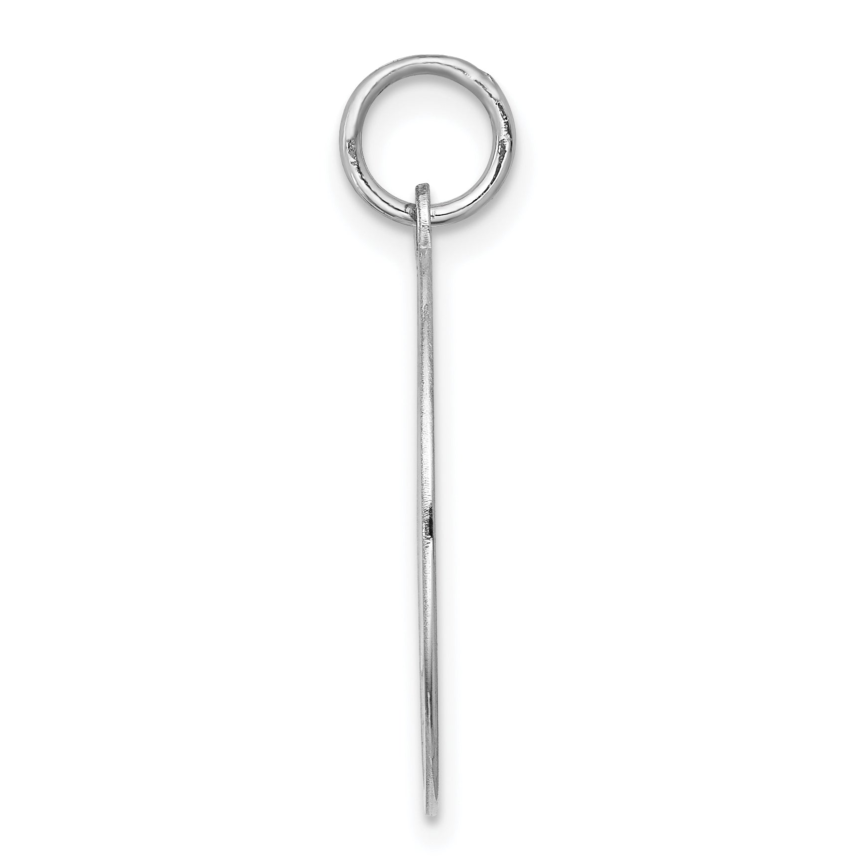 Sterling Silver Lhasa Apso Disc Charm, Rhodium-Plated, Engravable, 925 Secondary image