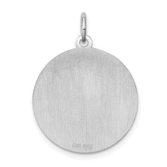 Sterling Silver Rhodium-Plated Pekingese Charm with Engravable Back
