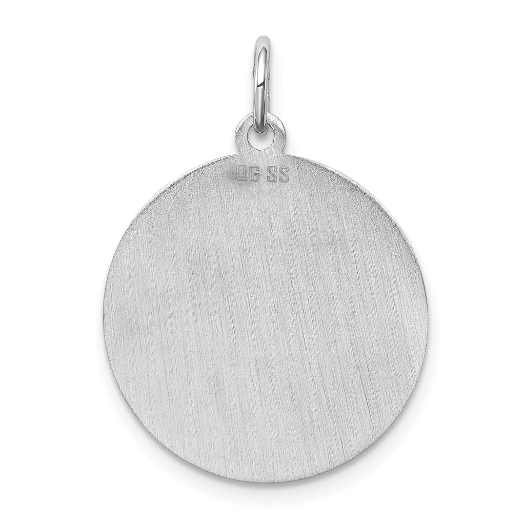 Sterling Silver Rhodium-Plated Pomeranian Charm with Engravable Back