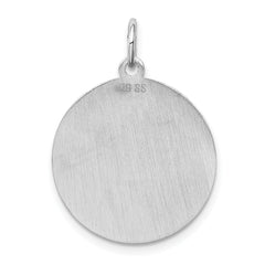 Sterling Silver Rhodium-Plated Pomeranian Charm with Engravable Back