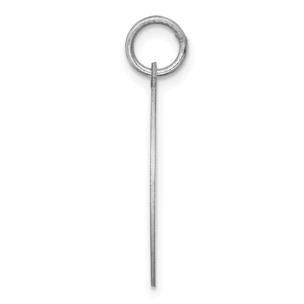 Sterling Silver 925 Schipperke Charm with Rhodium-Plated Engravable Disc