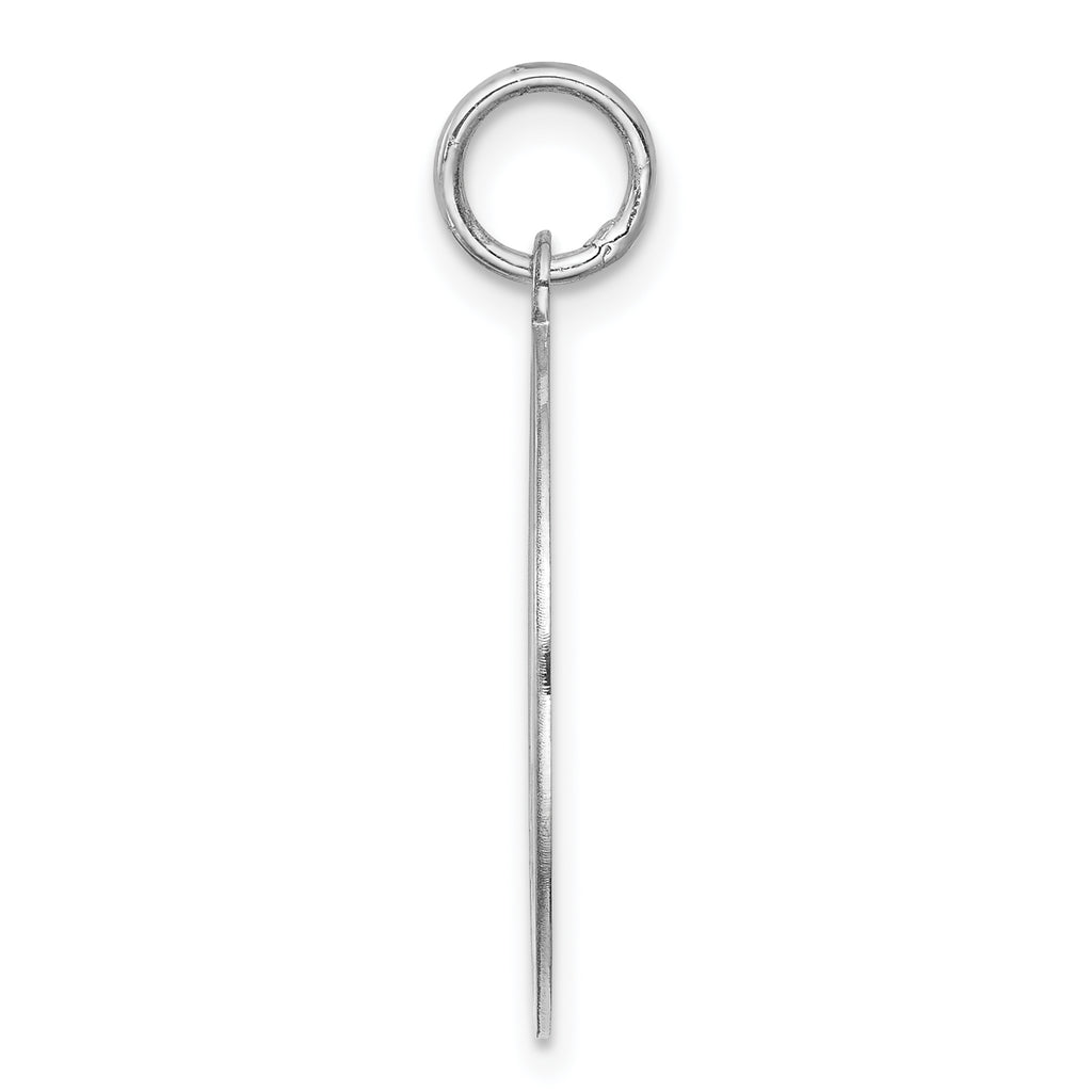 Sterling Silver Rhodium-Plated Schnauzer Charm with Engravable Back