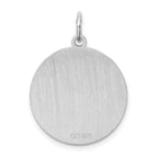 Sterling Silver 925 Shetland Sheepdog Charm with Rhodium Plating Engravable