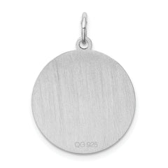 Sterling Silver 925 Shetland Sheepdog Charm with Rhodium Plating Engravable