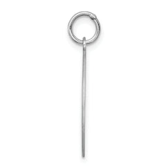 Sterling Silver 925 Weimaraner Charm with Rhodium Plating and Engravable Back