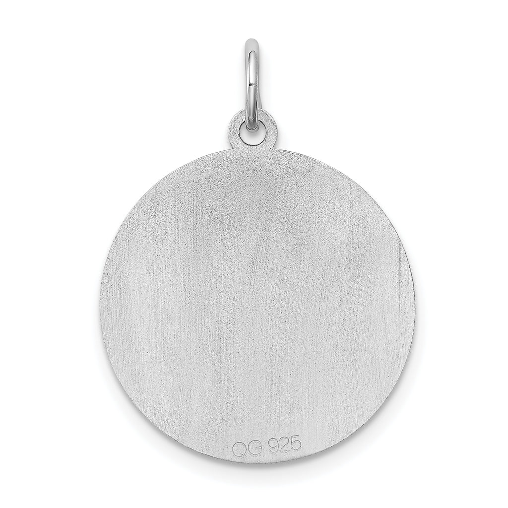 Sterling Silver 925 West Highland Terrier Charm with Rhodium Finish Engravable