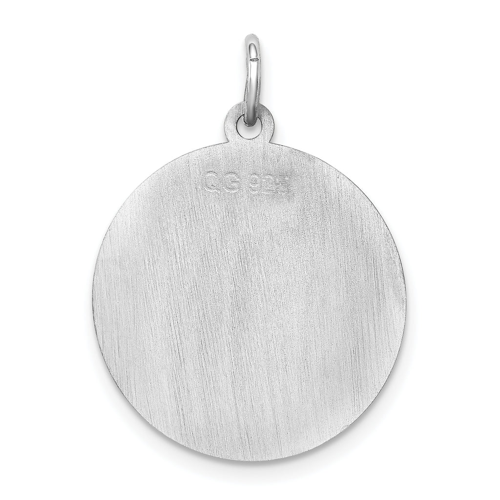 Sterling Silver 925 Yorkshire Terrier Charm Rhodium-Plated Engravable