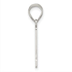 Sterling Silver Rhodium-Plated Letter A Pendant 925 Solid Sophisticated Design