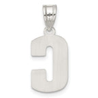 Sophia Jewelers Sterling Silver Rhodium-Plated Letter C Pendant Elegant, Casted Design