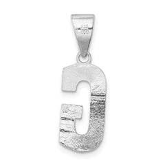 Sterling Silver 925 Rhodium-Plated Initial G Pendant Solid & Elegant Design