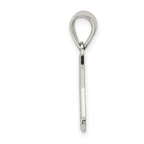 Sterling Silver 925 Rhodium-Plated Letter K Initial Pendant  Solid & Elegant Design